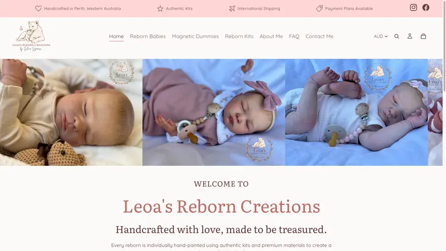 Leoas Reborn Creations — screenshot of the delivered site