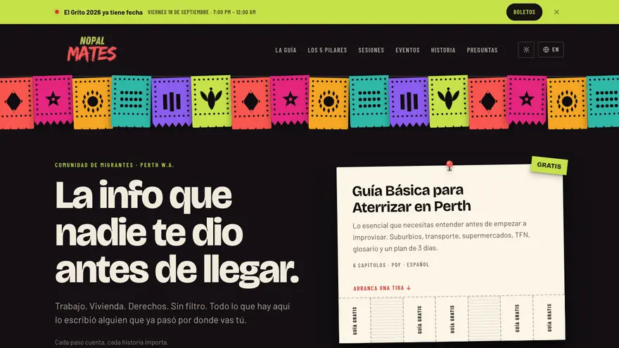 NopalMates — screenshot of the delivered site